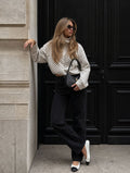 Margot | Polka Dot Cropped Zip Jacket