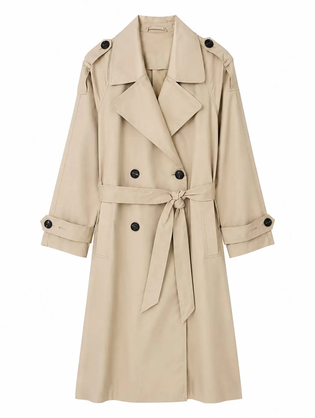 Vivienne | British Double-Breasted Belted Trench Coat