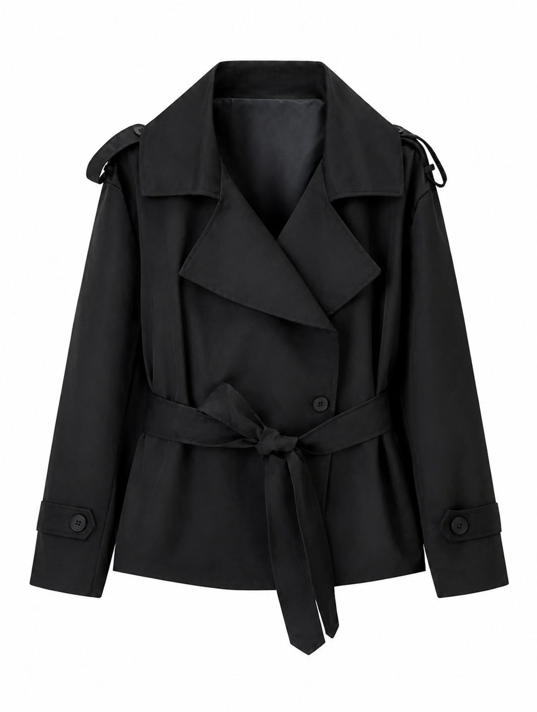 Adele | Oversized Lace-Up Windbreaker Long Coat