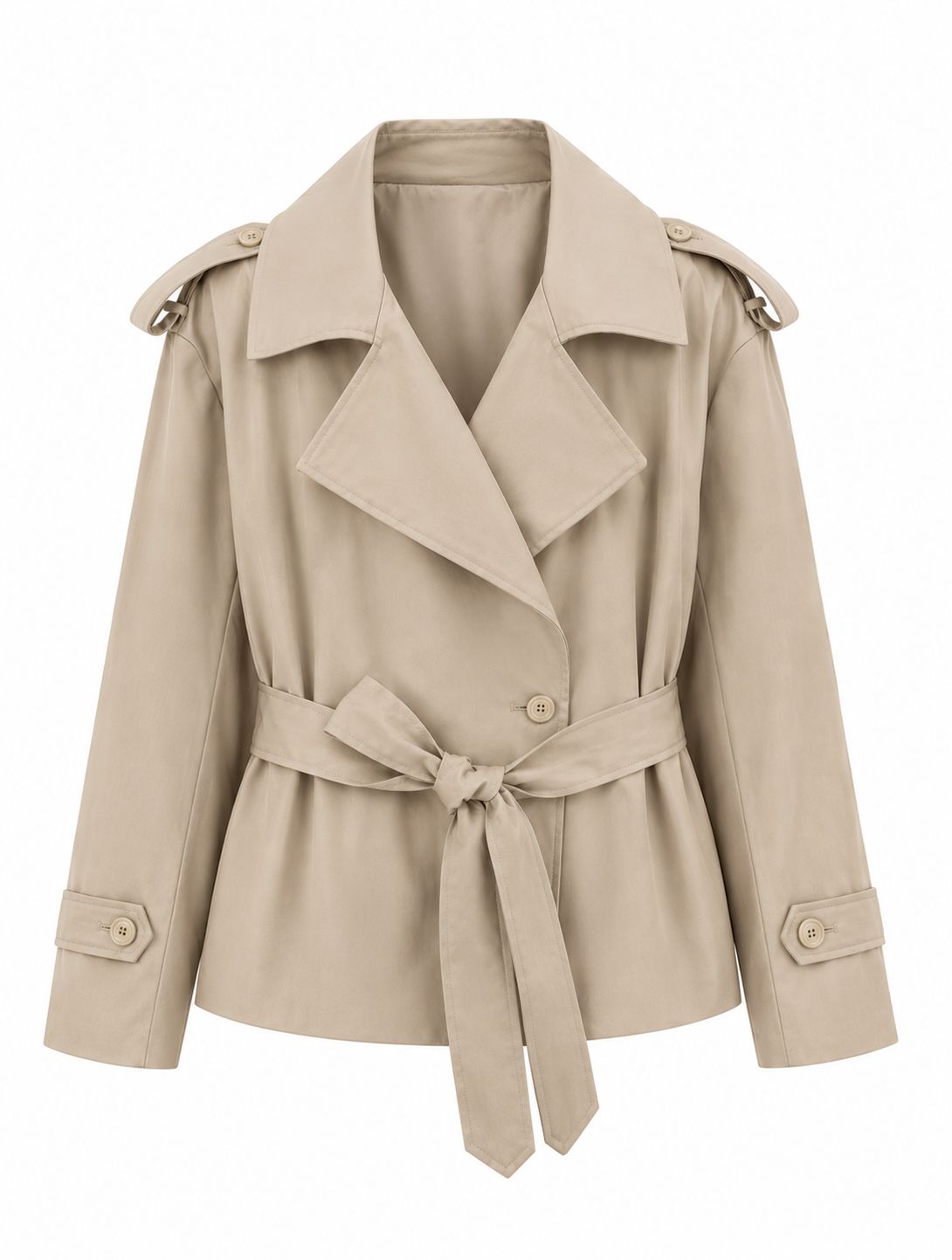 Adele | Oversized Lace-Up Windbreaker Long Coat