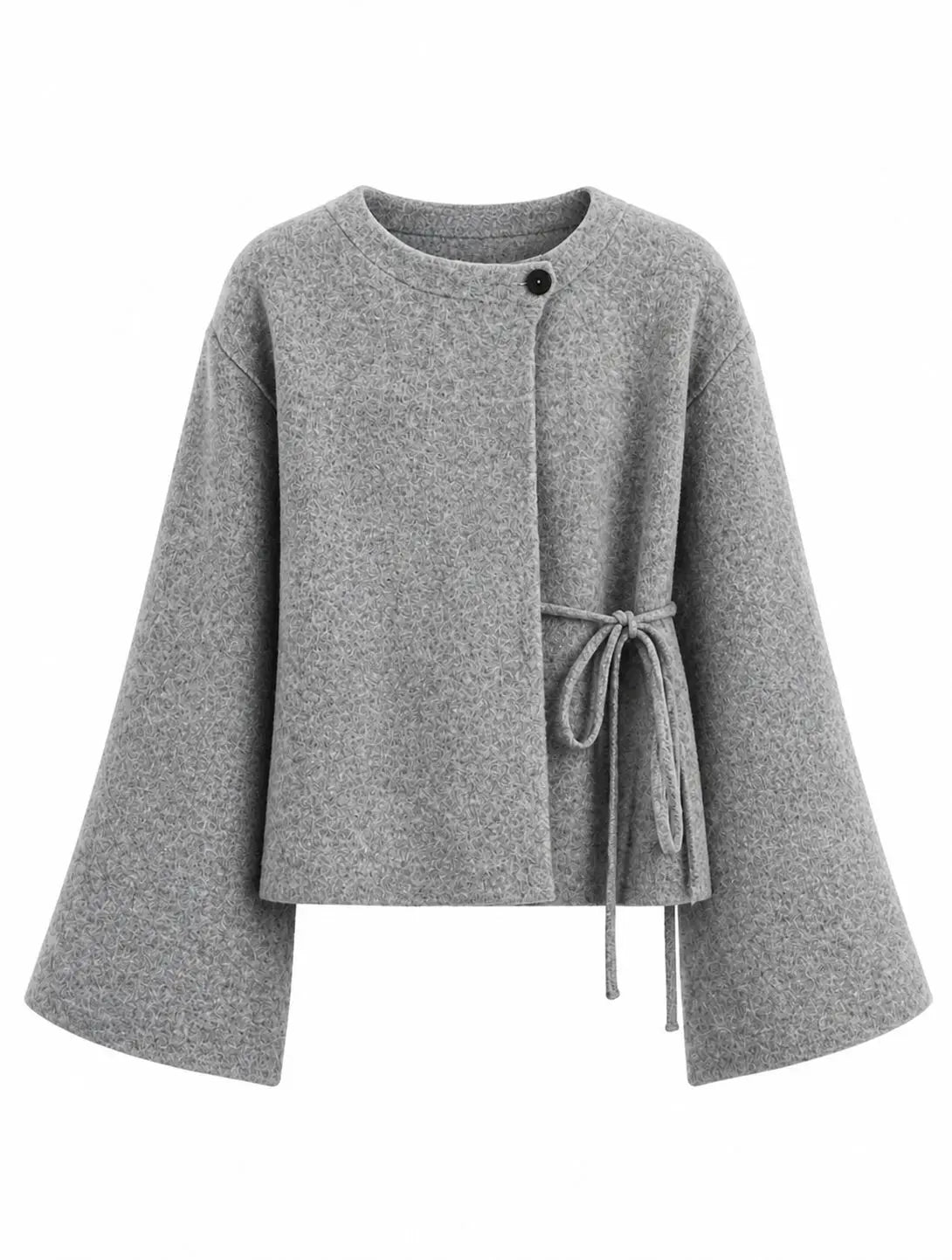 Harriet | Batwing Sleeve Lace-Up Knit Cardigan
