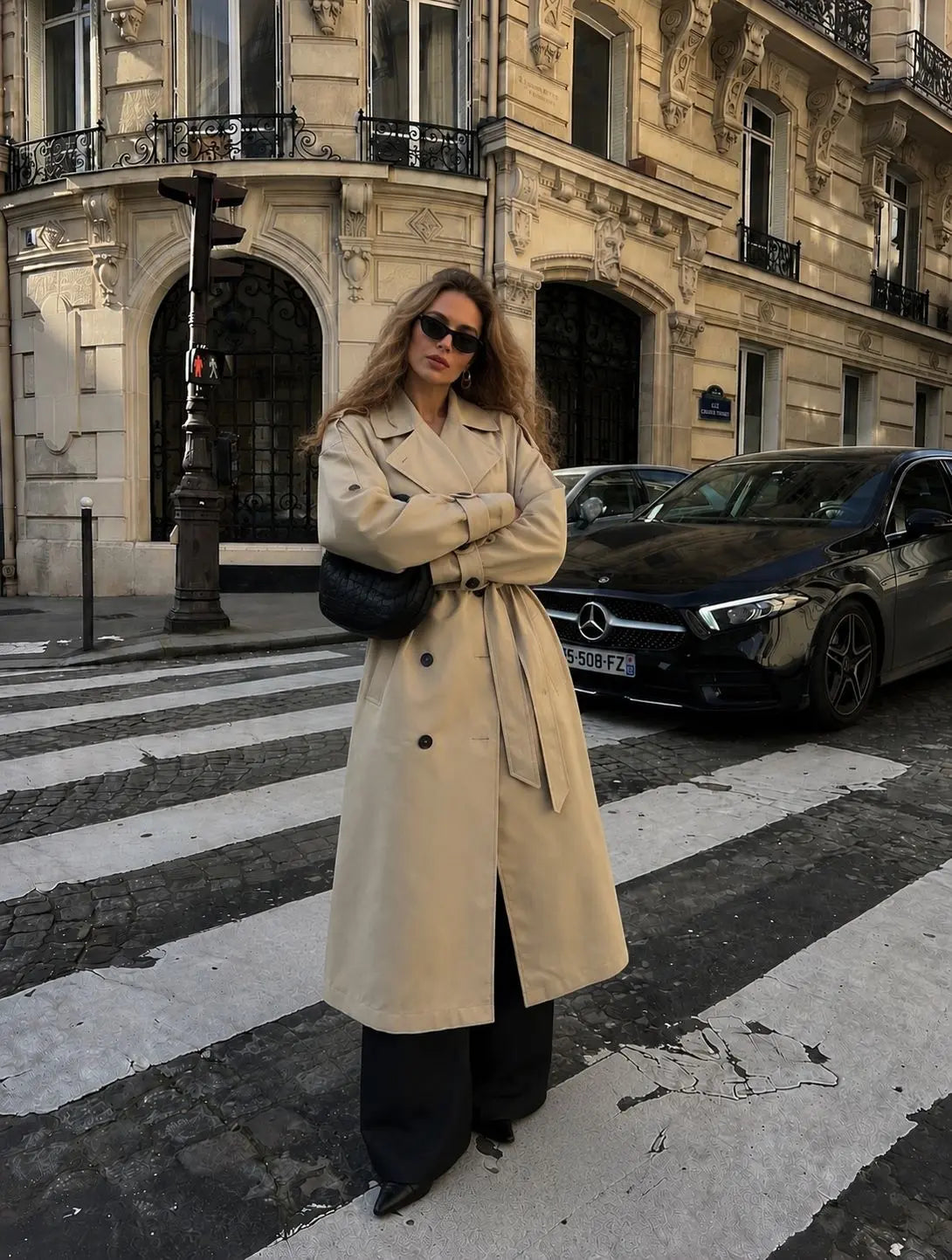 Vivienne | British Double-Breasted Belted Trench Coat