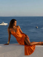 Sienna | Satin Backless Maxi Slip Dress
