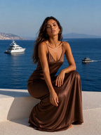 Sienna | Satin Backless Maxi Slip Dress