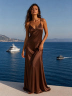 Sienna | Satin Backless Maxi Slip Dress