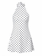 Céleste | Polka Dot Halter Backless Mini Dress