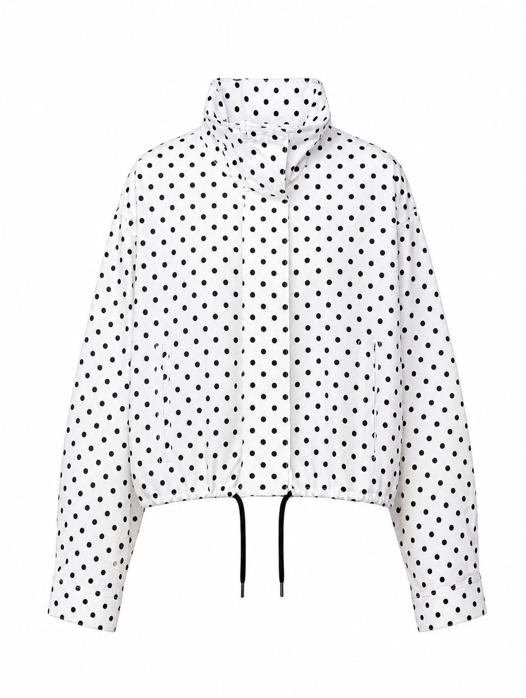 Margot | Polka Dot Cropped Zip Jacket