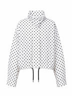 Margot | Polka Dot Cropped Zip Jacket