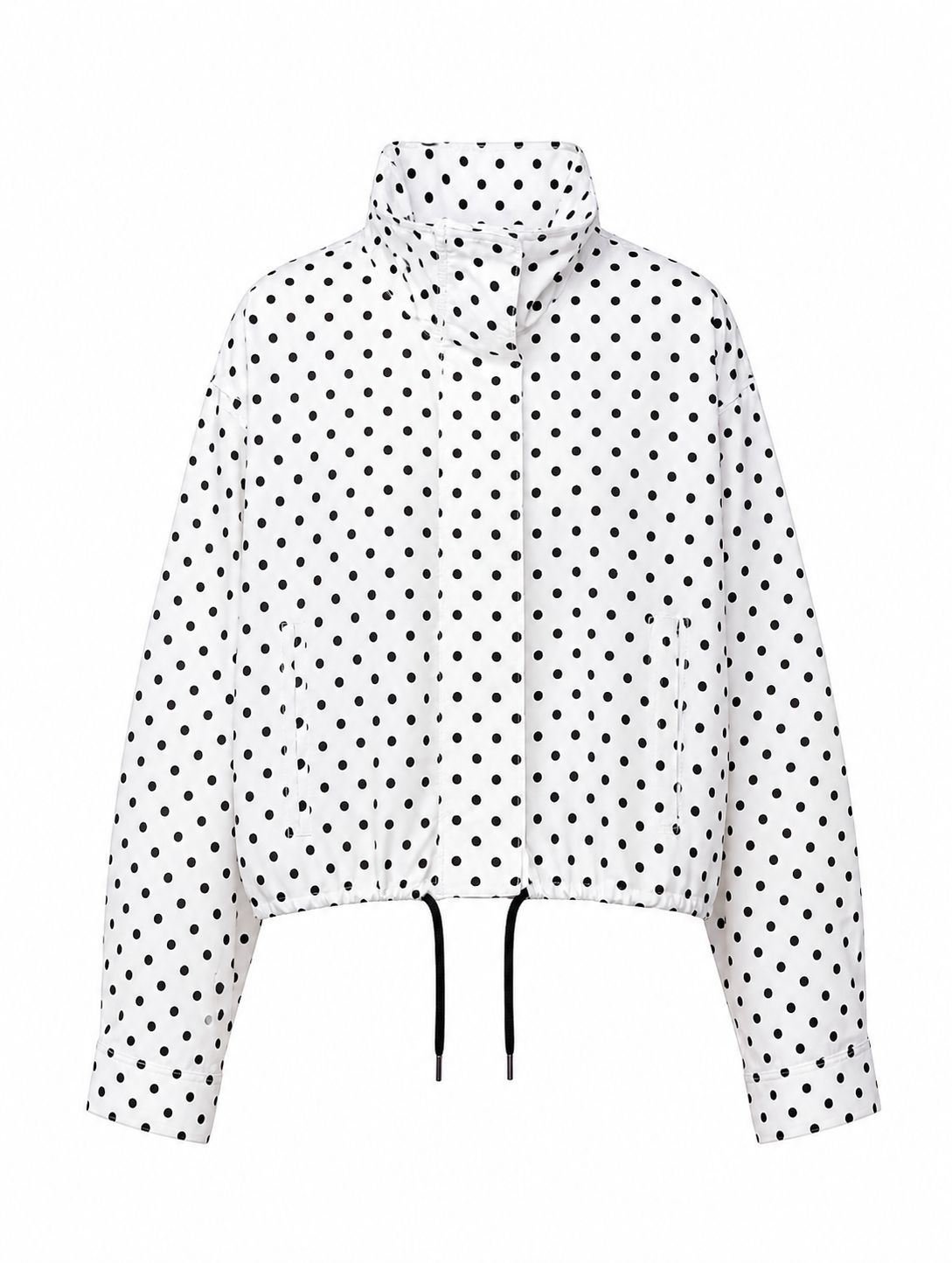 Margot | Polka Dot Cropped Zip Jacket