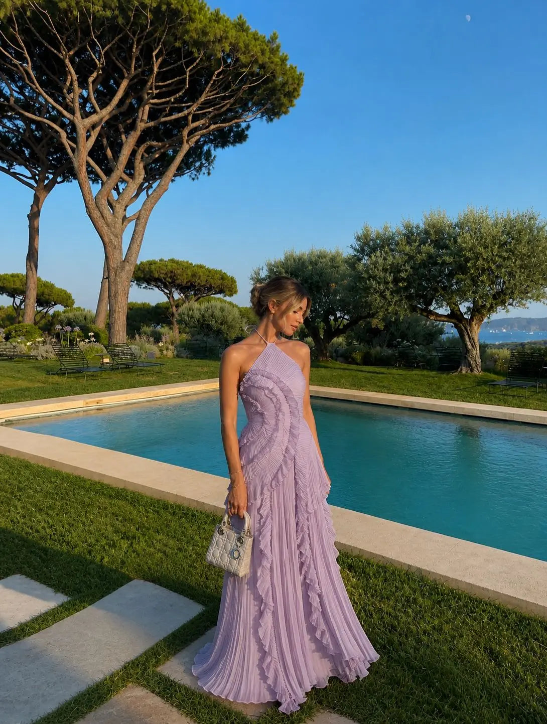 Ophelia | Strapless Backless Tassel Maxi Dress