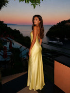 Sienna | Satin Backless Maxi Slip Dress