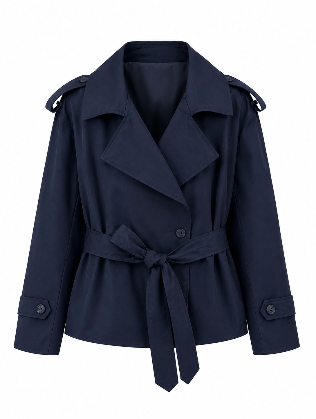 Adele | Oversized Lace-Up Windbreaker Long Coat
